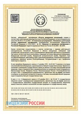 Приложение к сертификату для ИП Шадринск Сертификат СТО 03.080.02033720.1-2020